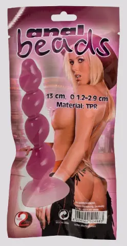 Imagen Tira de 4 bolas anales gelatina rosa You2toys 3