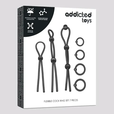 Imagen Set 7 anillos silicona Addicted toys 2