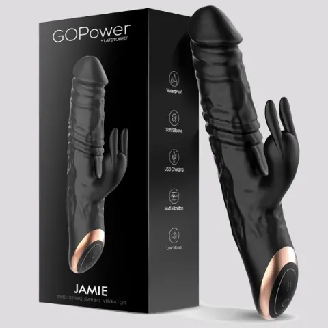 Imagen Vibrador penetrador Jamie negro  recargable Gopower