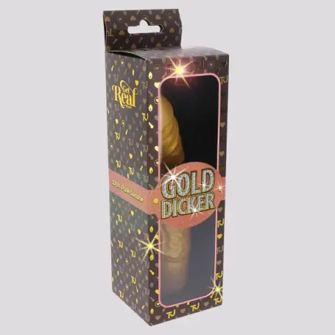 Imagen Pene vibrador silicona dorado 7 ritmos grueso 2