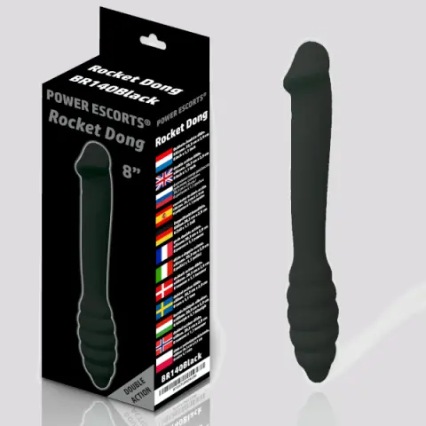 Imagen Dildo doble silicona negro  Rocket dong