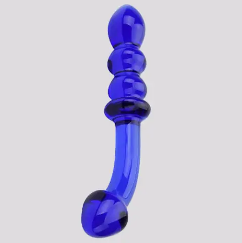 Imagen Dildo glass punto G Spectrum azul marino casi negro