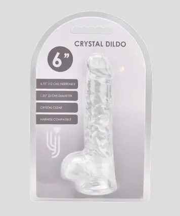 Imagen Dildo gelatina transparente 6"  16 cm Loving joy 2