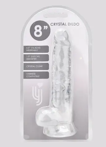 Imagen Dildo gelatina transparente 8"  21 cm Loving joy 2