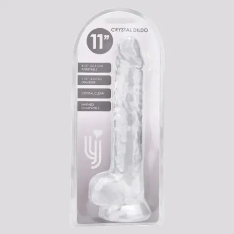 Imagen Dildo gelatina transparente 11"  28 cm Loving joy 2