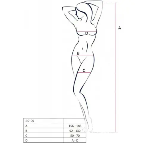Imagen Bodystocking blanco Passion bs100 4