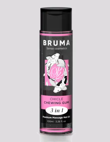 Imagen Aceite de masaje y lubricante efecto calor sabor chicle fresa Bruma