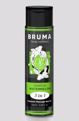 Imagen Aceite de masaje y lubricante efecto calor sabor sandía Bruma