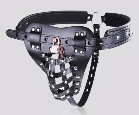 Imagen Cinturn de  castidad masculino ajustable con candado Latetobed