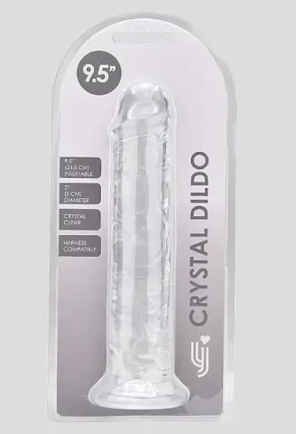 Imagen Dildo gelatina transparente 9.5"  25,5 cm Loving joy 3