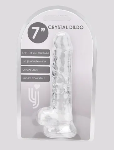 Imagen Dildo gelatina transparente 7"  19 cm Loving joy 2