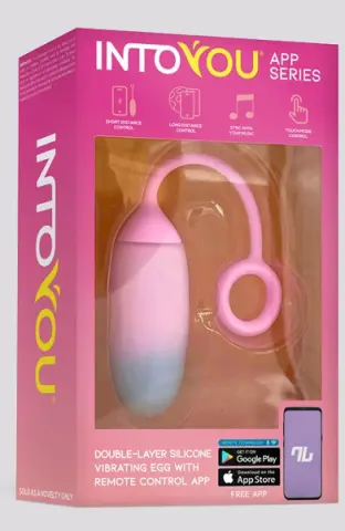 Imagen Huevo vibrador silicona rosa/azul con App 4