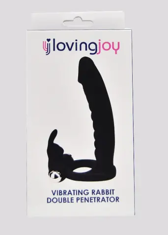 Imagen Vibrador  para doble penetracin estimulador negro Loving Joy 3