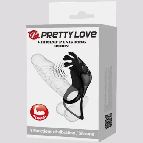 Imagen Anillo doble vibrador recargable Ruben Pretty Love 2