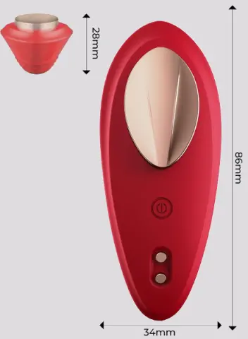 Imagen Vibrador silicona de braguita rojo con App Intoyou  4