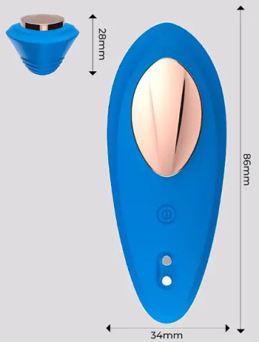 Imagen Vibrador silicona de braguita azul con App Intoyou  3