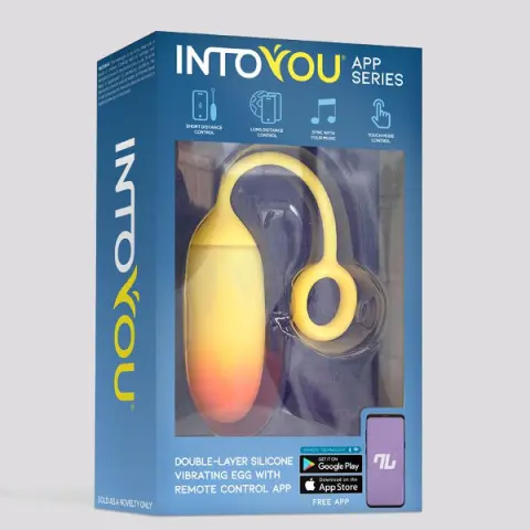 Imagen Huevo vibrador silicona amarillo/naranja con App 2