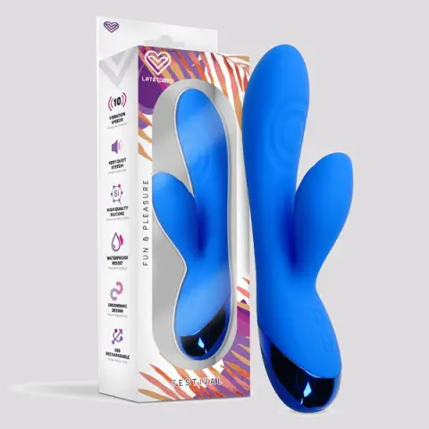 Imagen Vibrador  recargable Festival Marma azul