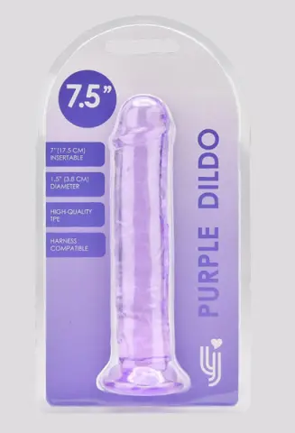 Imagen Dildo gelatina lila 7.5"  20 cm Loving joy 2