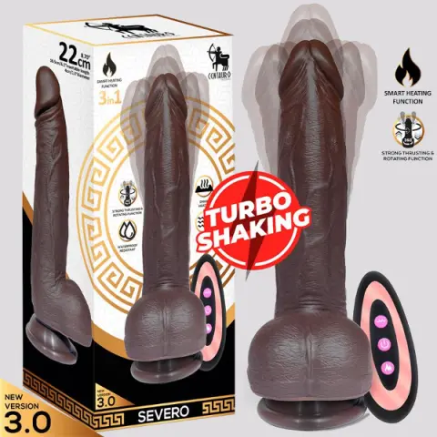 Imagen Dildo negro vibrador con penetracin y rotacin control remoto Severo Centauro