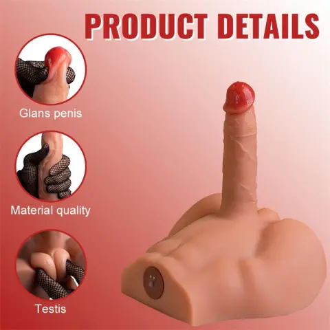 Imagen Torso con pene realstico penetrador y vibrador Peel Shequ 4