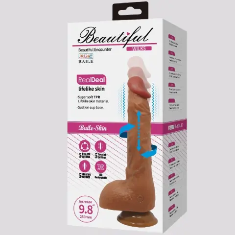 Imagen Pene realistico  vibrador  penetrador rotador Pretty love Wilks 4