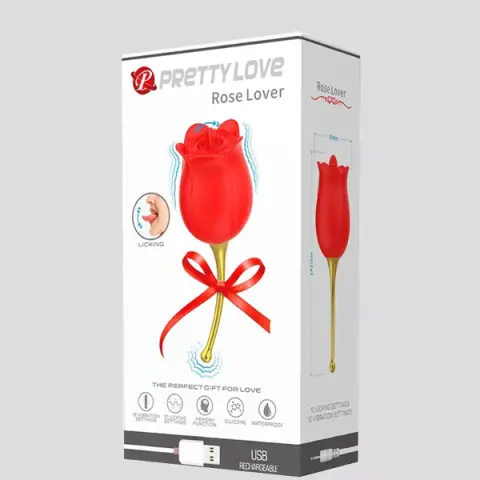 Imagen Vibrador varilla y lengua lamedora Rose Pretty Love