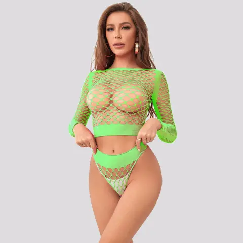 Imagen Conjunto top rejilla verde Subblime S/L