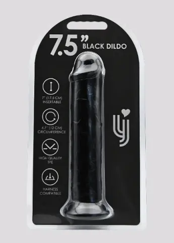 Imagen Dildo gelatina negra 7.5"  20 cm Loving joy 2