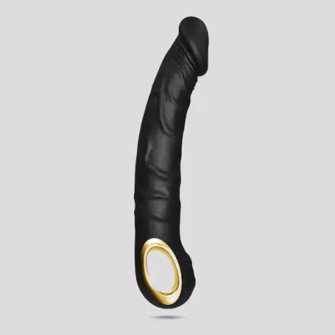 Imagen Pene vibrador silicona negro flexible recargable  Magnus Crushious 2