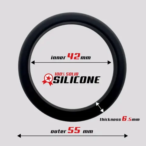 Imagen Anillo negro  silicona 42 mm Beast ring 2