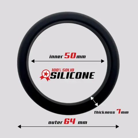 Imagen Anillo negro  silicona 50 mm Beast ring 2