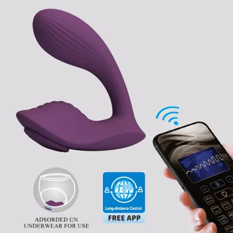 Imagen Vibrador silicona de braguita y penetracin Franz Pretty love con App 