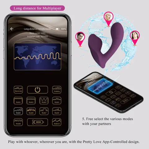 Imagen Vibrador silicona de braguita y penetracin Franz Pretty love con App  3