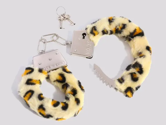 Imagen Esposas broma forradas leopardo bolsa Latetobed 2