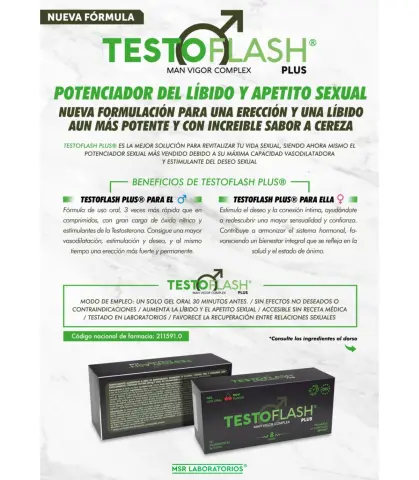 Imagen Testoflash plus sabor cereza 8 sobres 2