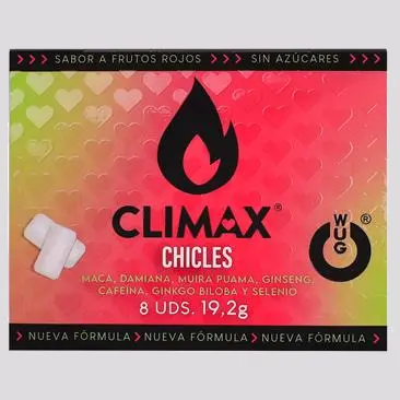 Imagen Chicle afrodisaco Climax  8 unidades
