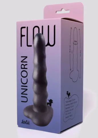 Imagen Dildo negro silicona Flow  Unicorn Lola 2