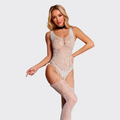 Imagen Body blanco brilla en la oscuridad Talla nica Beatrice Adalet  2