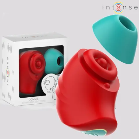 Imagen Estimulador  succionador de cltoris dos cabezales  Donnie Intense recargable