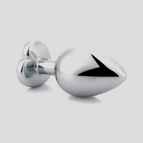 Imagen Plug joya corazn transparente aluminio S  Afterdark  2