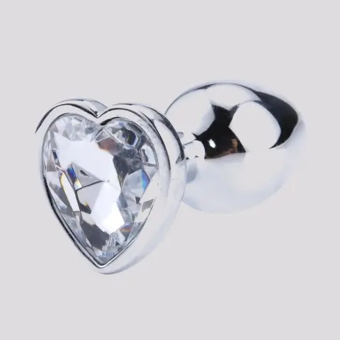 Imagen Plug joya corazn transparente aluminio S  Afterdark  3