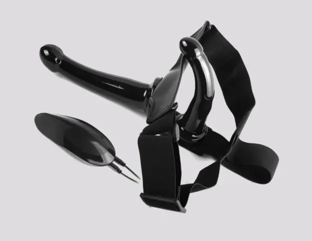 Imagen Arns dos penes negros vibrador Black magic 2