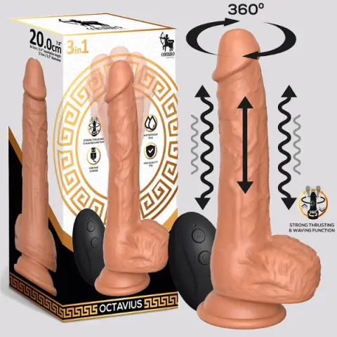 Imagen Octavius Dildo con Vibracin, Thrusting y Waving 360 7.8"