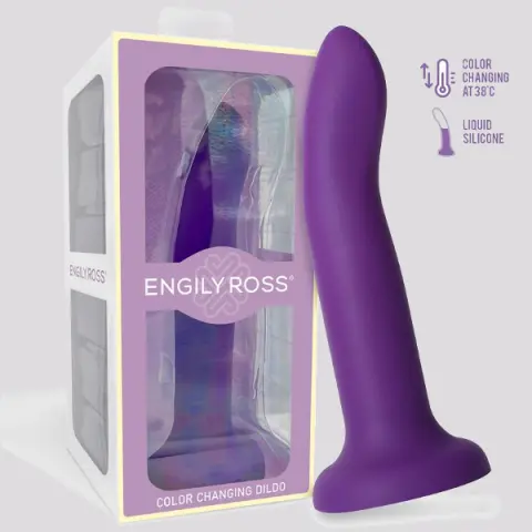 Imagen Dildo lila silicona cambia color Engily Ross