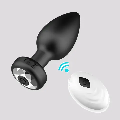 Imagen Plug joya negro vibrador recargable control remoto Toosh Loving joy 2