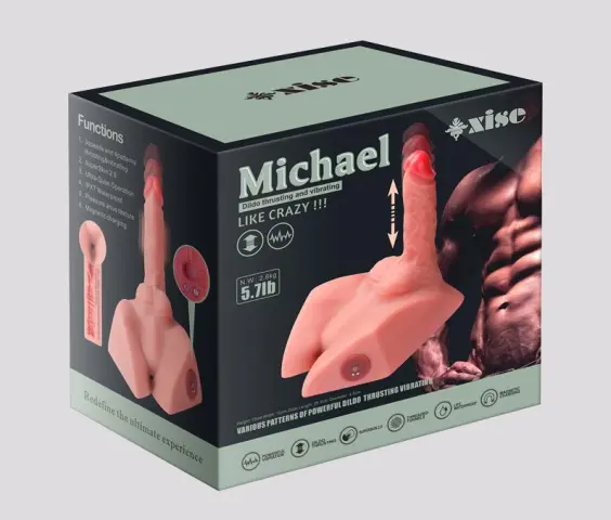 Imagen Torso con ano y pene real�stico penetrador - vibrador Michael 3