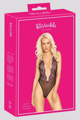 Imagen Body encaje negro lila Kissable L/XL 3