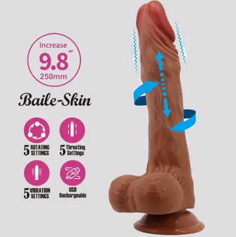 Imagen Pene realistico  vibrador  penetrador rotador Pretty love Calisto