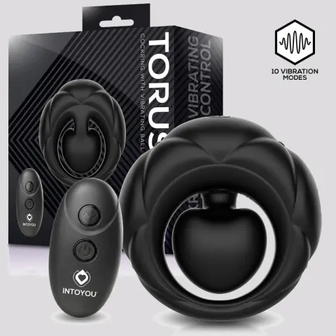 Imagen Anillo recargable con bola clitoriana  control remoto Torus  Intoyou